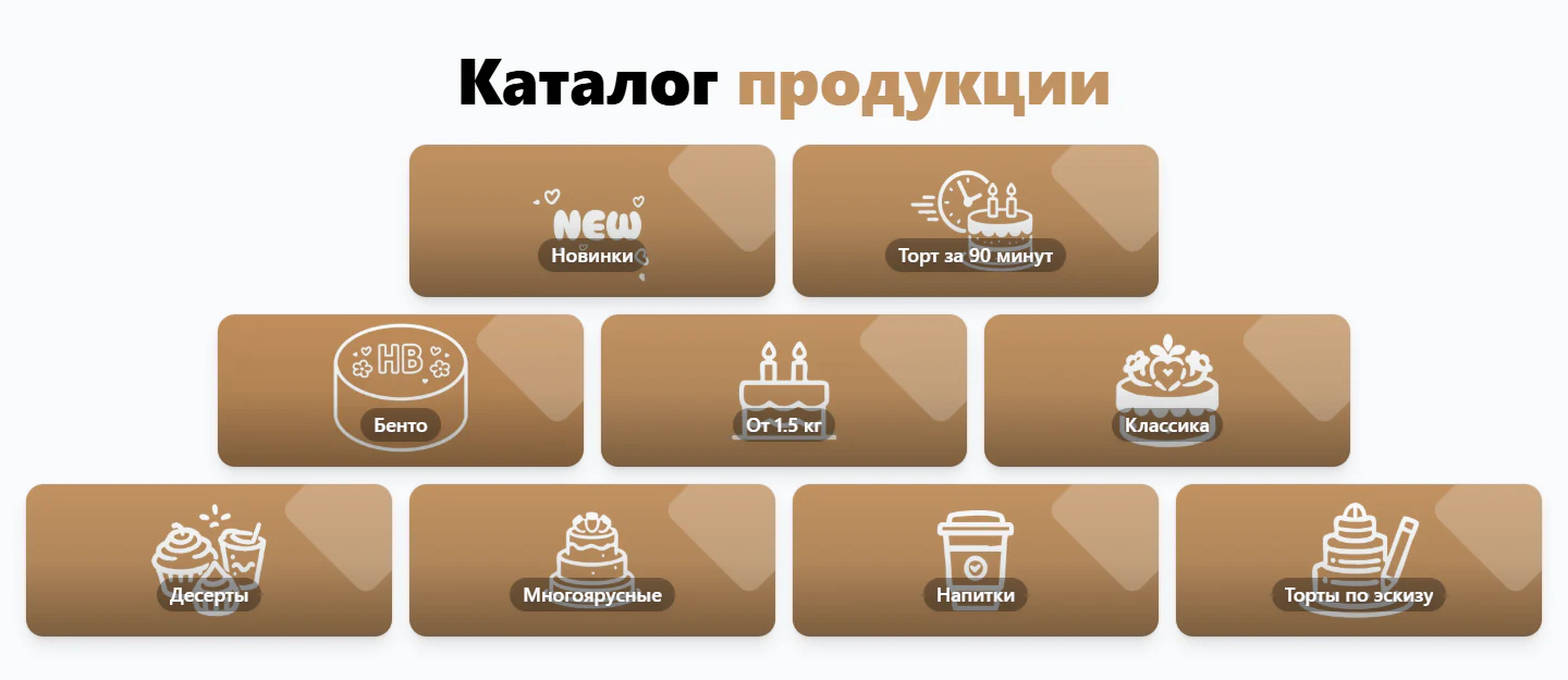 Раздел «Каталог» на сайте «Эстетика вкуса»